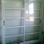 Puerta 2 hojas vidrio repartido