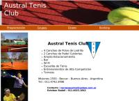 Sitio web de Austral Tenis Club torneos singles
