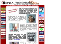 Sitio web de Benpe S.A. venta de repuestos para motores