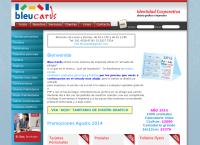 Sitio web de Bleu Cards