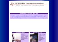 Sitio web de Servimed Equipamiento Medico Hospitalario
