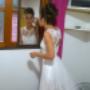 Subido por visitante en 25/5/2016 - Vestido de novia en tul bordado en piedras con corte a