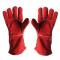 GUANTE DE PASCALE DESCARNE ROJO SOLDADOR FORRADO CON TIRA PROTECTORA.