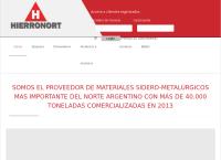 Sitio web de Hierronort Salta S.R.L. chapas, perfiles