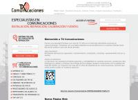 Sitio web de Tx Comunicaciones
