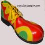 Zapatos de payaso círculos distintos colores