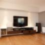 Muebles de TV laqueado blanco con cajoneras