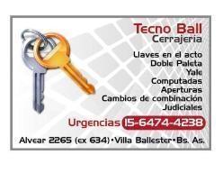 Cerrajeria Tecno-ball en Villa Ballester