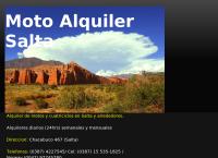Sitio web de Moto Alquiler Salta alquiler de motocicletas