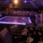 Interior de carpa de noche