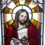 SAGRADO CORAZÒN DE JESÚS PINTADO A FUEGO
