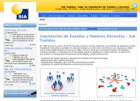 Sitio web de SIA Sueldos - Liquidación de sueldos docentes