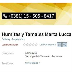 HUMITAS Y TAMALES MARTA LUCCA