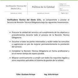 Verificadora Tecnica Del Oeste