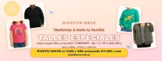 Talles especiales y super especiales del 1 al 16 hasta 9XL NICOLITA ONCE