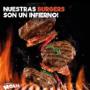 Nuestras hamburguesas vienen en sus versiones de 120g y 180g en cajas de 5kg.
