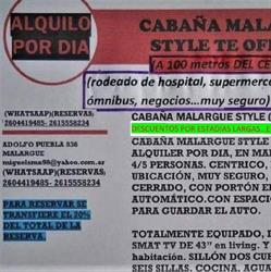 Complejo Style - Alquiler cabañas en Malargüe Mendoza