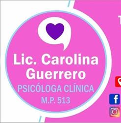 Lic. Carolina Guerrero. Capacitación en logoterapia cognitiva y sistémica . Terapia jóvenes y adult