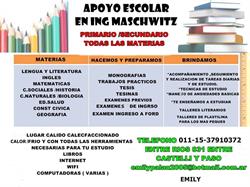 CLASES PARTICULARES DE APOYO ESCOLAR ING MASCHWITZ