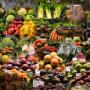 Gran variedad de frutas y verduras